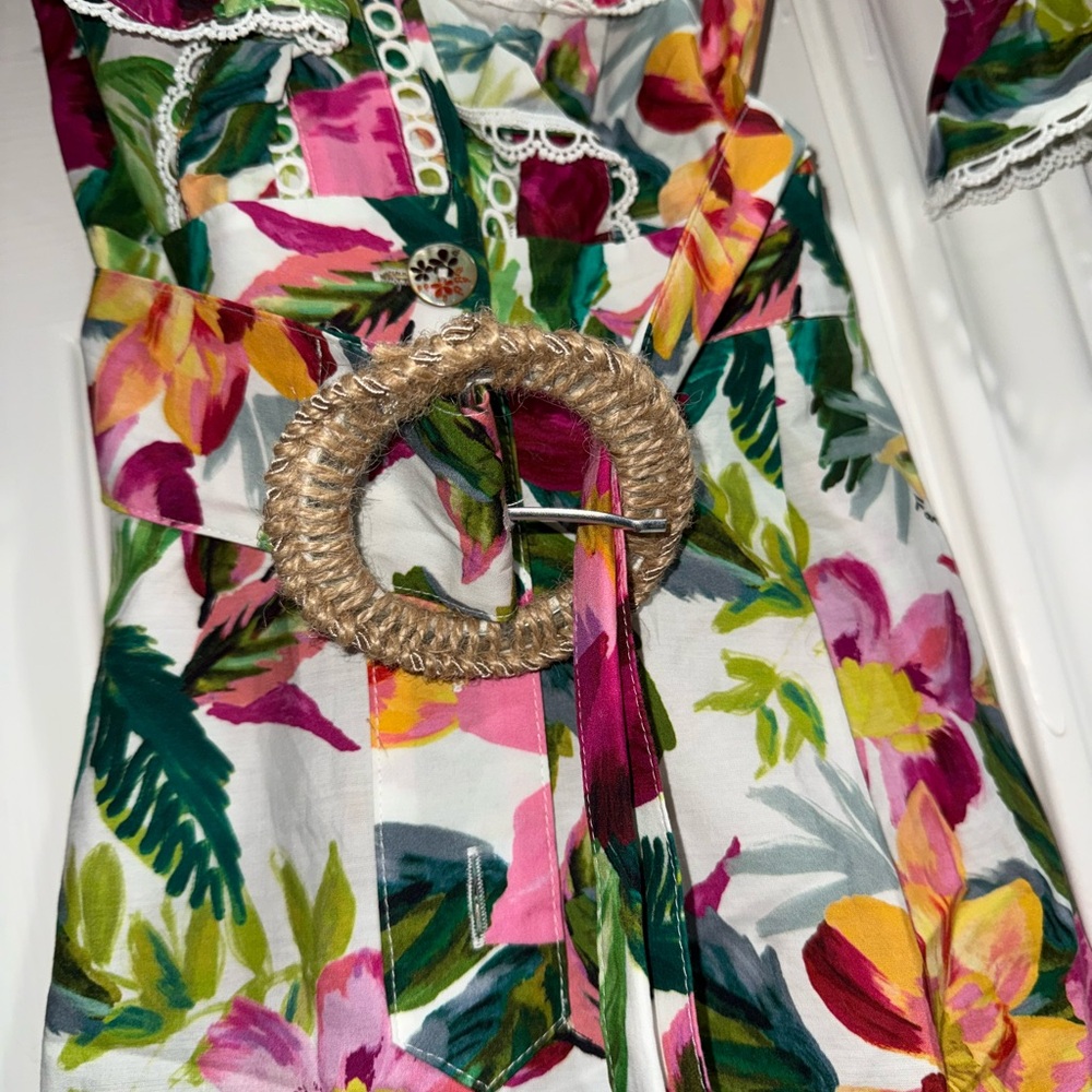 FARM Rio Multicolor Floral Dress with Ruffles - Picture 3 of 4